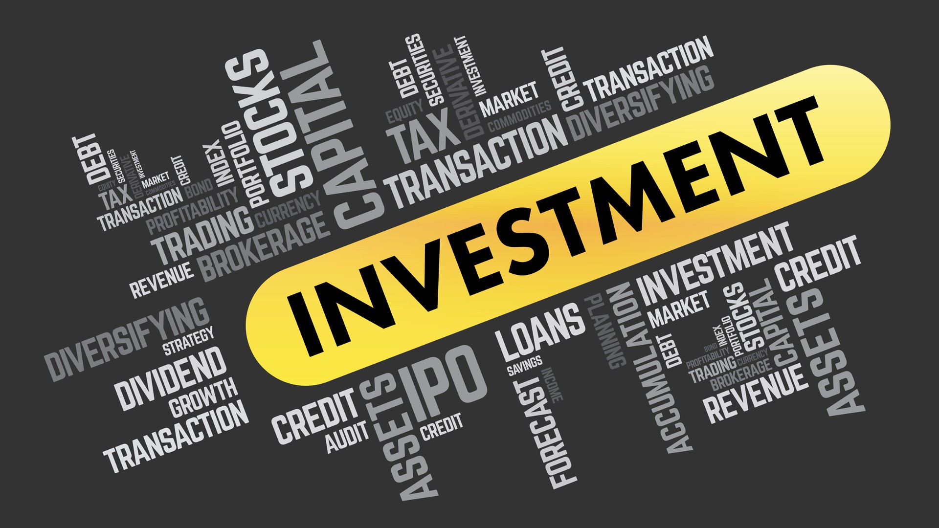 Investment and Finance Business Word Cloud